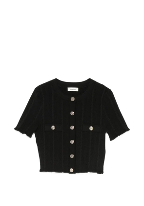 SANDRO cropped short-sleeve cardigan - Black