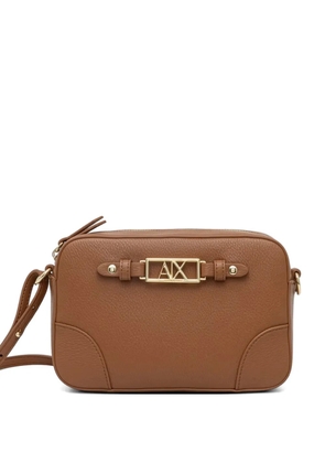 Armani Exchange logo-plaque cross body bag - Brown
