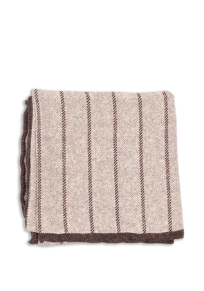 Brunello Cucinelli striped silk pocket square - Neutrals