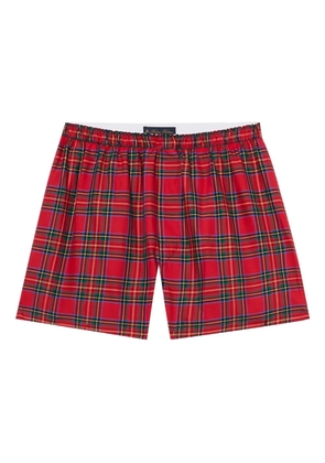 Brooks Brothers tartan-pattern cotton boxer shorts - Red