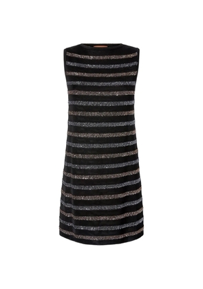 Missoni striped sequin-embellished mini knitted dress - Black