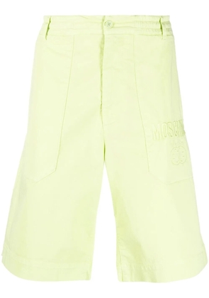 Moschino embroidered-logo detail shorts - Green