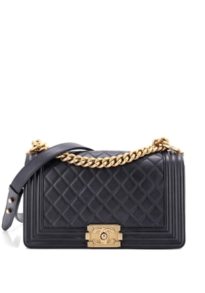 CHANEL Pre-Owned Boy Flap Bag Quilted Lambskin Old Medium shoulder bag - Black