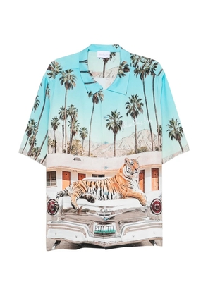 BLUE SKY INN tiger-print camp-collar shirt