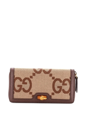 Gucci Pre-Owned Diana Zip Around Wallet Printed GG Coated Canvas small wallets - Brown