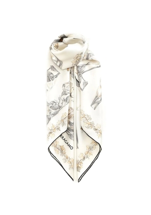 Ferragamo Eden floral-print scarf - Neutrals