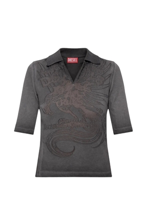 Diesel T-BEA graphic-print polo shirt - Grey