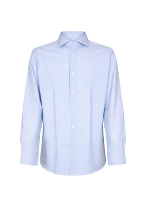 Guglielminotti vertical-stripe long-sleeve shirt - Blue