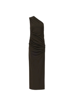 ROTATE BIRGER CHRISTENSEN one-shoulder ruched maxi dress - Brown