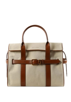 Marc Jacobs belted leather-trim tote bag - Neutrals