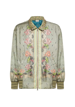 Pierre-Louis Mascia floral-print zip-up jacket - Green