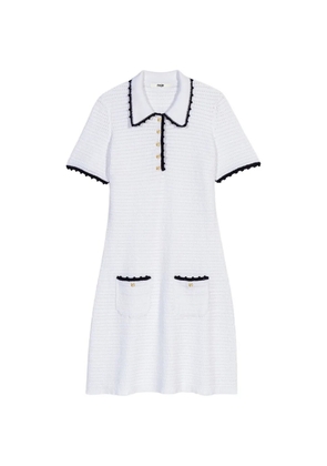 Maje contrast-trim mini dress - White