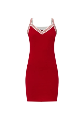 Versace Medusa and Greca border strappy mini dress - Red