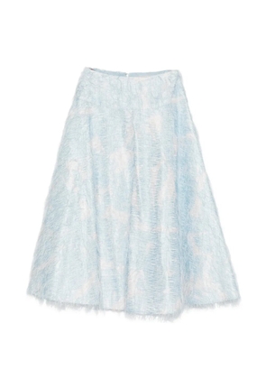 Antonio Marras feather-effect A-line midi skirt - Blue