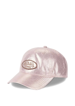 Von Dutch logo-patch glitter-effect baseball cap - Pink