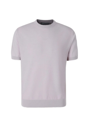Canali ribbed-knit short-sleeve T-shirt - Purple