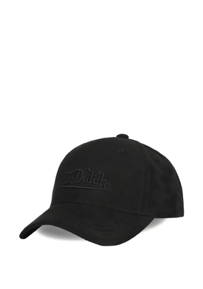 Von Dutch logo-embroidered suede baseball cap - Black