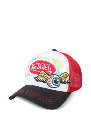 Von Dutch embroidered mesh-panel cap - Black