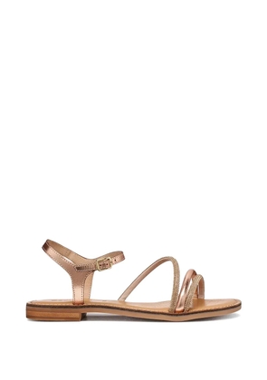 Geox crystal-embellished metallic sandals - Pink