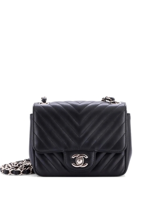 CHANEL Pre-Owned Square Classic Single Flap Bag Chevron Lambskin Mini crossbody bag - Black