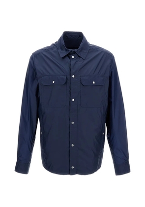 Moncler logo-patch overshirt - Blue