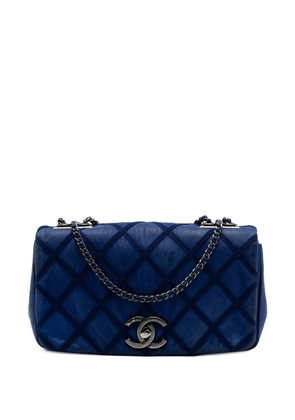 CHANEL Pre-Owned 2012-2013 Small Iridescent Calfskin Diamond Stitch Chain Flap shoulder bag - Blue