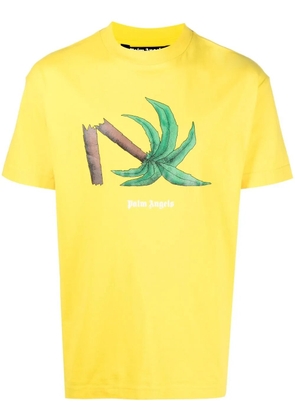 Palm Angels Broken Palm print T-shirt - Yellow