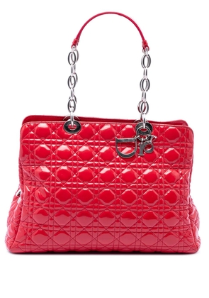 Christian Dior Pre-Owned 2013 Large Patent Cannage Lady Dior Soft Shopping tote bag - Red