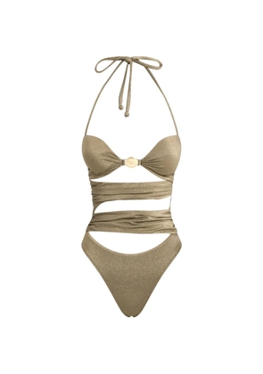 Moschino Smiley-detail swimsuit - Green