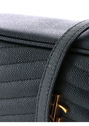 Saint Laurent Pre-Owned LouLou Matelasse Chevron Leather Mini crossbody bag - Green