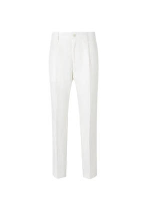 Canali pleated pressed-crease trousers - White