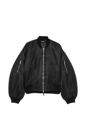 Matières Fécales zip-up bomber jacket - Black