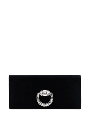Gucci Pre-Owned 2016-2026 Suede Broadway Crystal clutch bag - Black
