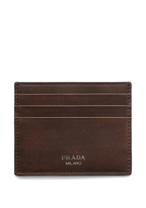 Prada leather card holder - Brown
