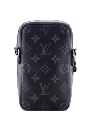 Louis Vuitton Pre-Owned Double Phone Pouch NM Reverse Monogram Eclipse Canvas crossbody bag - Black