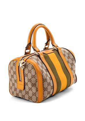 Gucci Pre-Owned Vintage Web Boston Bag GG Canvas Small satchel - Yellow