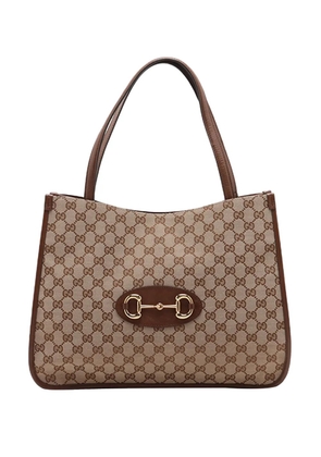 Gucci Pre-Owned 2016-2026 Medium GG Canvas Horsebit 1955 tote bag - Neutrals