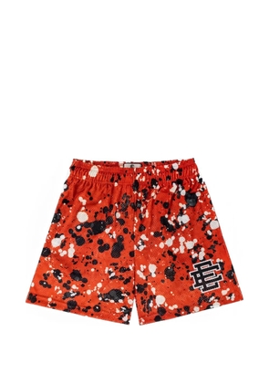 ERIC EMANUEL EE Basic paint-splatter shorts - Orange