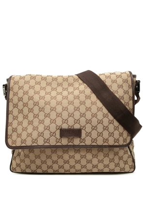 Gucci Pre-Owned 2000-2015 GG Canvas Flap Messenger Bag crossbody bag - Neutrals