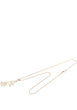 CHANEL Pre-Owned 2002 CC Gold Plated Sailboat Pendant Necklace costume necklace