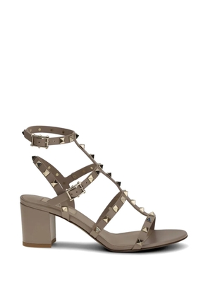 Valentino Garavani Rockstud leather sandals - Brown