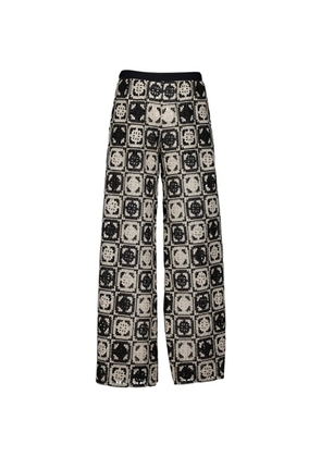 La DoubleJ crochet-knit trousers - Black