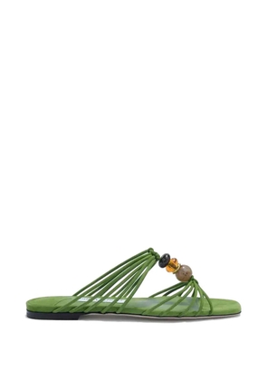 Jimmy Choo Lova bead-embellished sandals - Green