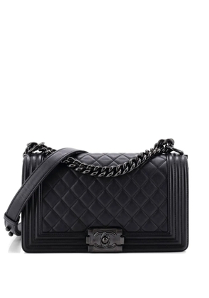 CHANEL Pre-Owned So Black Boy Flap Bag Quilted Calfskin Old Medium shoulder bag