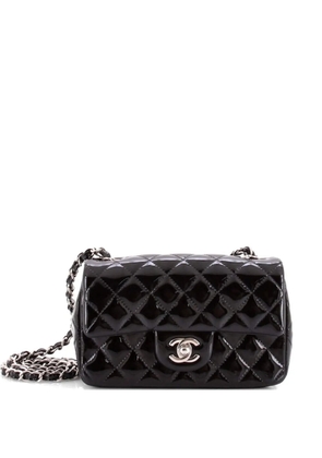 CHANEL Pre-Owned Classic Single Flap Bag Quilted Patent Mini crossbody bag - Black