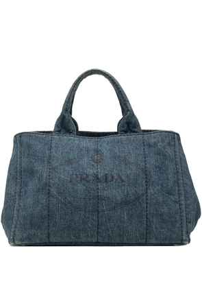 Prada Pre-Owned 2013-2026 Large Denim Canapa Logo satchel - Blue
