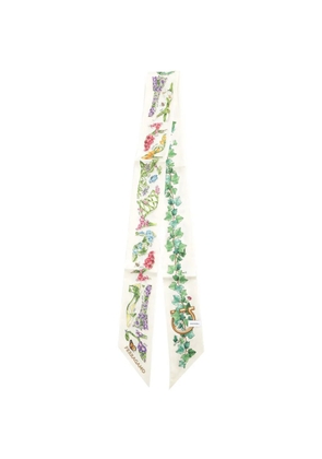 Ferragamo Eden Shoes print silk scarf - Neutrals