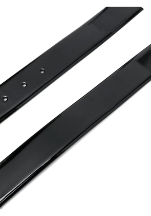 Carlo Pignatelli patent-finish buckle-fastening belt - Black