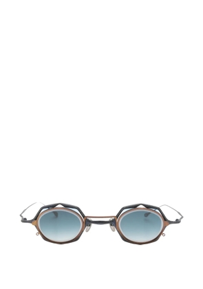 Rigards x Ziggy Chen geometric-frame clip-on glasses - Blue