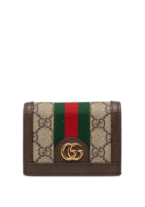 Gucci Pre-Owned 2016-2026 GG Supreme Web Ophidia Wallet small wallets - Brown
